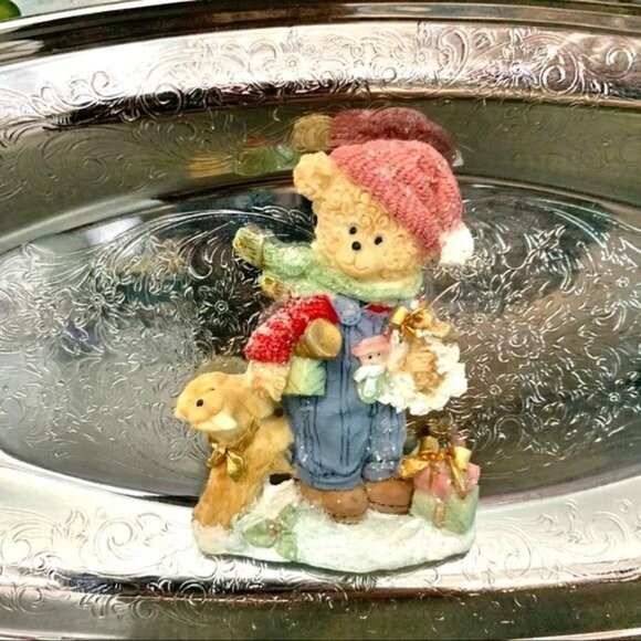 Large Christmas Teddy Bear and Puppy Magnet Holiday Stocking Stuffer Gift - Picture 1 of 5